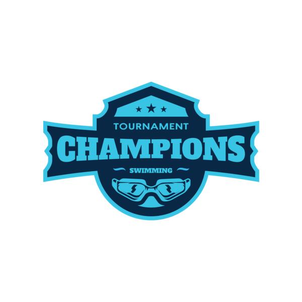 Champions Tournament Swimming logo template Thumbnail